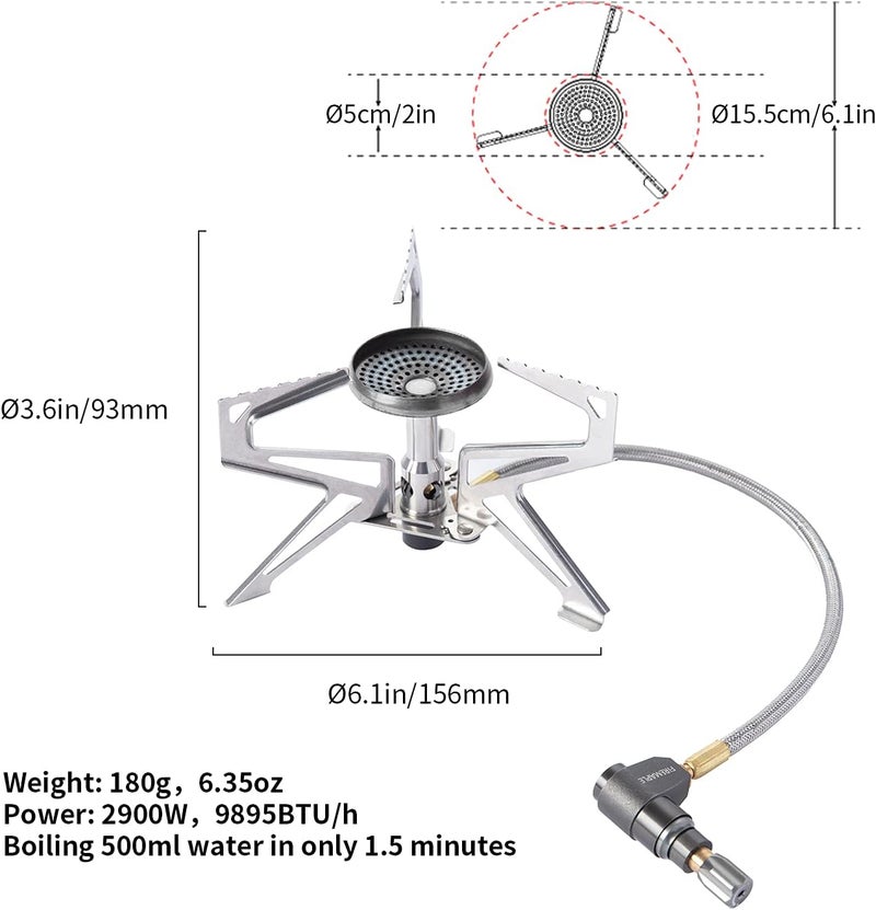 Fire-Maple Fire Maple Polaris Pressure Regulator Stove | Portable Camping Backpacking Stove | Lightweight Durable Camp Cooking Stuff | Wind Resistent Jet Burner | Perfect Boiling Performance in Cold Weather - Image 3
